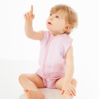 【Splash About 潑寶】嬰兒 保暖泳衣 連身- 粉紅格紋(嬰兒連身泳衣)