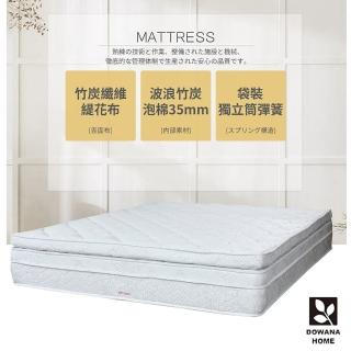 【多瓦娜】MIT頂級竹炭四線單人獨立筒床墊-3.5尺