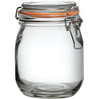 【Utopia】扣式玻璃密封罐 橘750ml / 保鮮罐 咖啡罐 收納罐 零食罐 儲物罐