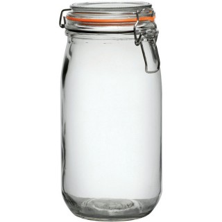 【Utopia】扣式玻璃密封罐 橘1.5L / 保鮮罐 咖啡罐 收納罐 零食罐 儲物罐