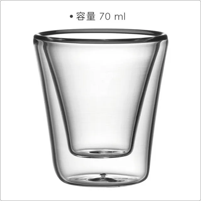 【TESCOMA】歐洲 雙層玻璃濃縮咖啡杯2入 70ml / 雙層隔熱杯 義式咖啡杯 午茶杯