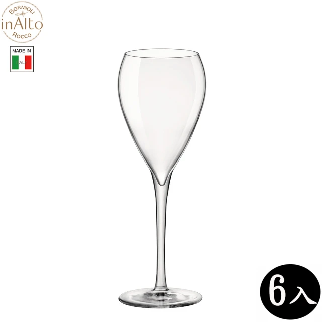 【Bormioli Rocco】InAlto Sparkling 無鉛水晶氣泡酒杯 香檳杯 215ml/6入 P60615(香檳杯)