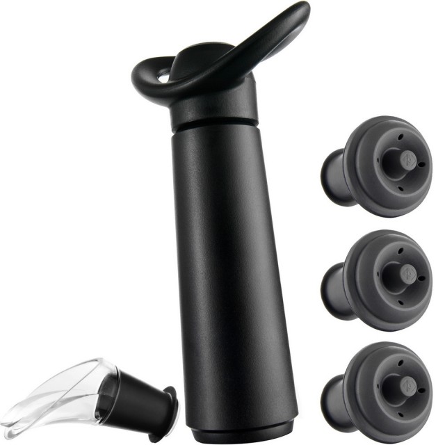 【VACU VIN】荷蘭抽真空器5件組_抽真空器x1、注酒器x1、瓶塞x3 / 紅酒塞 真空瓶塞 葡萄酒塞 禮品 送禮