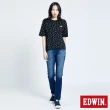 【EDWIN】女裝 JERSEYS 迦績EJ7棉錐形長褲(酵洗藍)