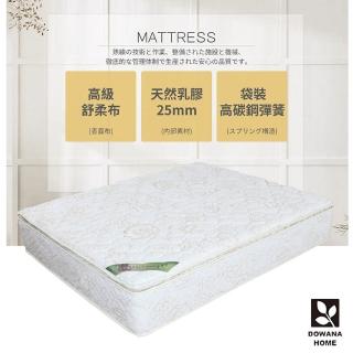 【多瓦娜】MIT米雪兒P8乳膠加厚三線雙人加大獨立筒床墊-6尺