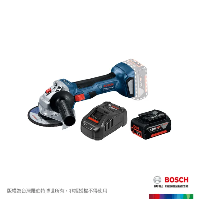 BOSCH 博世】18V 無碳刷砂輪/衝擊/鎚鑽三機組GWS 180-LI+GDR 18V-200 C