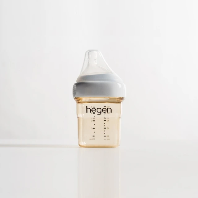 【hegen 總代理】金色奇蹟PPSU多功能方圓型寬口奶瓶 150ml(象牙白)