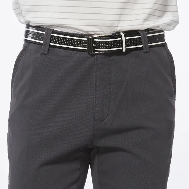 【Lynx Golf】男款彈性舒適精選混紡素面基本款平口休閒長褲(灰色)