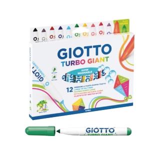 【義大利GIOTTO】超好洗粗細雙效彩色筆-12色(著色筆 不縮頭 好抓握)