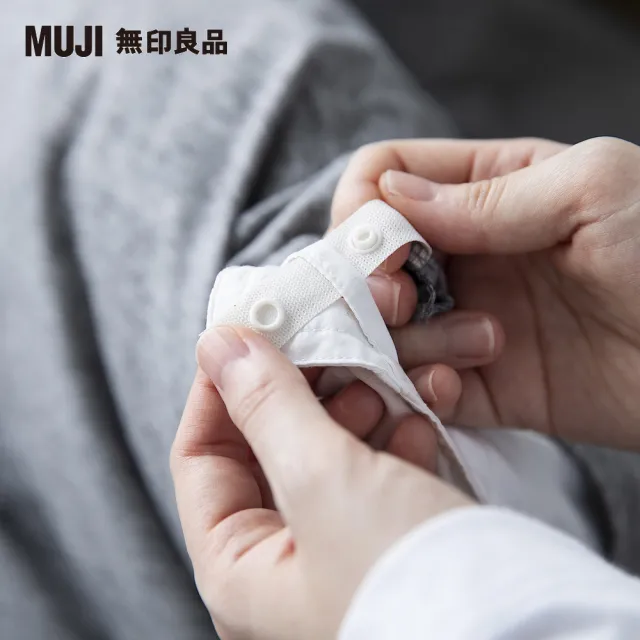 【MUJI 無印良品】棉天竺含落棉被套/單人/混深藍