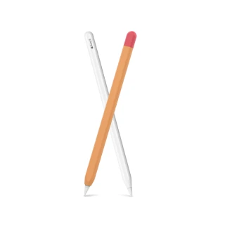【AHAStyle】Apple Pencil 2 筆套 超薄矽膠保護套 黑+紅(撞色款)