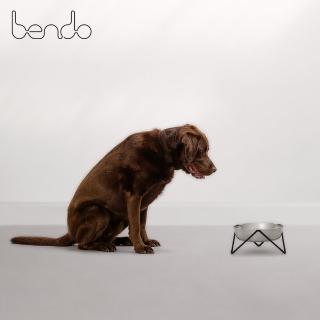 【Bendo】好靚貓碗 毛小孩 寵物碗 寵物碗架 霧面黑架+不鏽鋼碗 14cm