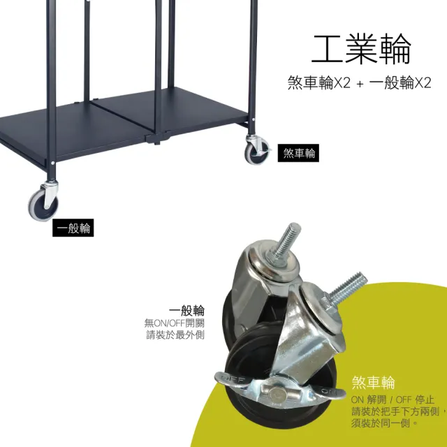 【A+Courbe】鐵力士架專用配件-4吋PVC活動式工業輪4入(鐵架 收納架 置物架 電器架 床邊櫃 鞋架)