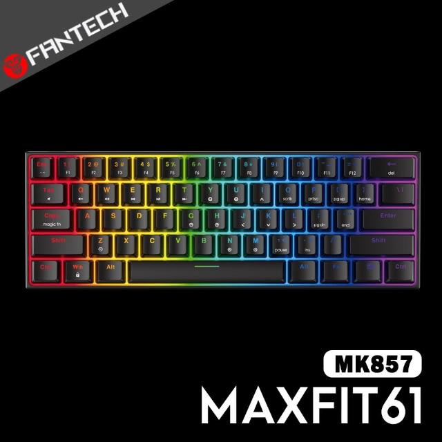 【FANTECH】MAXFIT61 60%RGB可換軸機械式鍵盤(黑色)