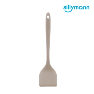 【韓國sillymann】100%鉑金矽膠精品一體成型長柄煎鏟-可可灰(鉑金矽膠可沸水消毒、可進洗碗機高溫清潔)