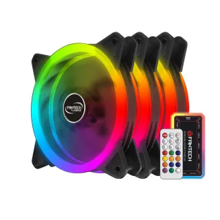 【FANTECH】雙光圈遙控RGB燈效電腦風扇套組(FB-301)