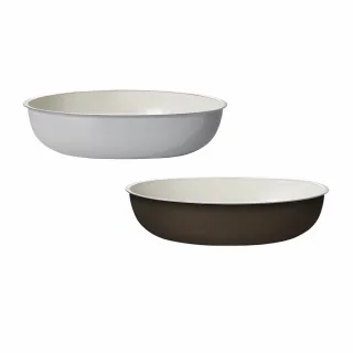 【JIA 品家】虹彩鋼賞味系列不鏽鋼琺瑯深盤18cm(灰/咖啡2色任選)