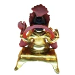 【十方佛教文物】象鼻財神尼泊爾銅鎏金手工佛像12公分