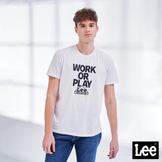 【Lee】出清品-男裝 短袖T恤 / Work or Play 經典白 標準版型(LL210141K14)