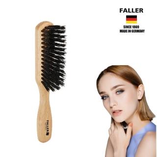 【FALLER 芙樂】德國製原色櫸木黑豚鬃隨身美髮梳防靜電(豬鬃梳/梳頭按摩美容/99狂購)