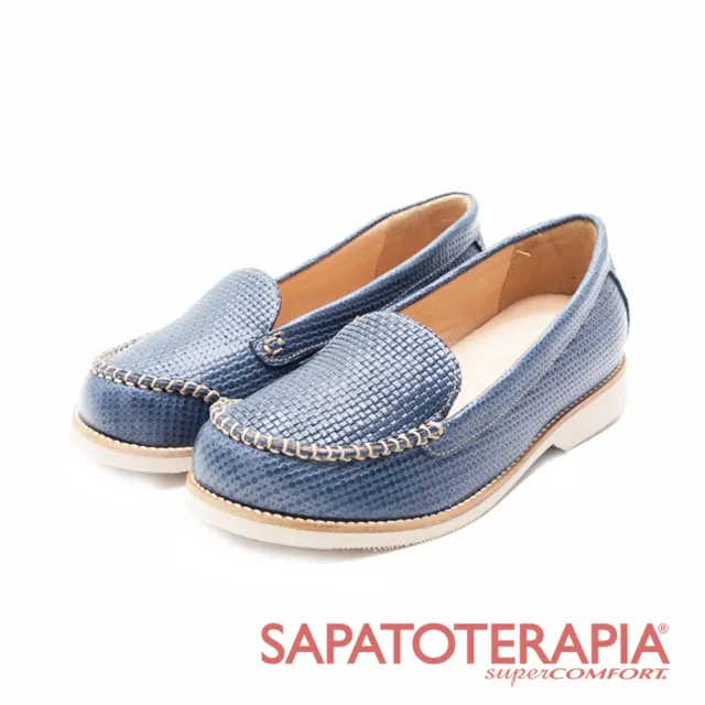 【SAPATOTERAPIA】女 日系風小清新休閒莫卡辛鞋 女鞋(藍色)