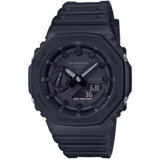 【CASIO 卡西歐】G-SHOCK 八角防護構造雙顯手錶 禮物 開學(GA-2100-1A1)