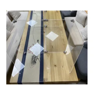 【撥撥的架子】個人防飛沫ㄇ型防疫擋板 可拆卸活動式組裝簡單 壓克力防疫隔離板(單人ㄇ型款)