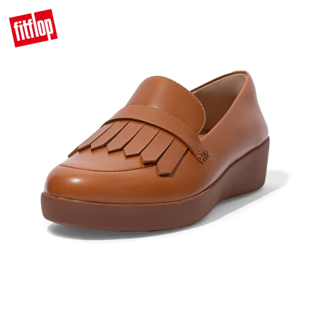 【FitFlop】SUPERSKATE FRINGE LOAFERS 優雅流蘇樂福鞋-女(淺褐色)