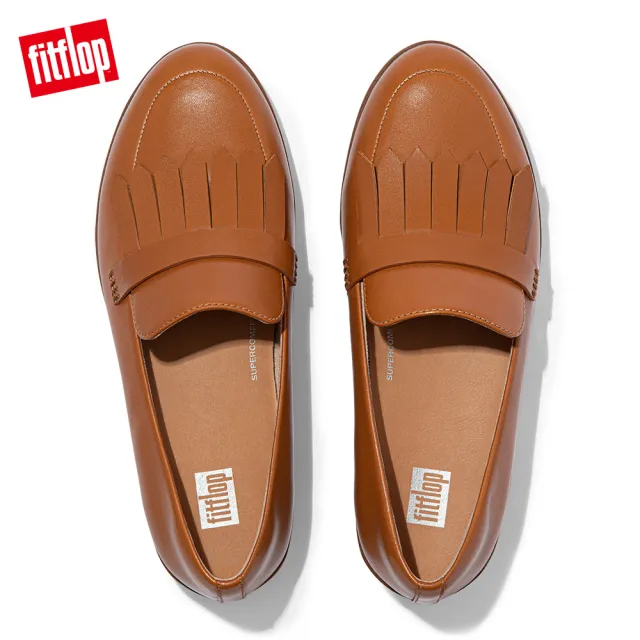 【FitFlop】SUPERSKATE FRINGE LOAFERS 優雅流蘇樂福鞋-女(淺褐色)