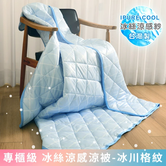 【Embrace 英柏絲】2入-專櫃級 台灣製冰絲涼感涼被 150x180cm SGS 冷氣薄被 防疫日常 居家必備