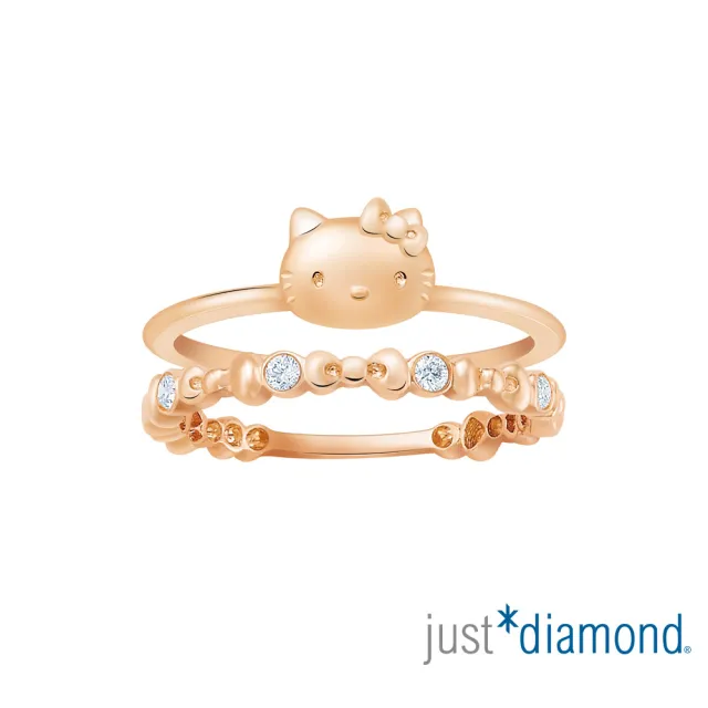 【Just Diamond】Hello Kitty甜蜜環繞 鑽石戒指