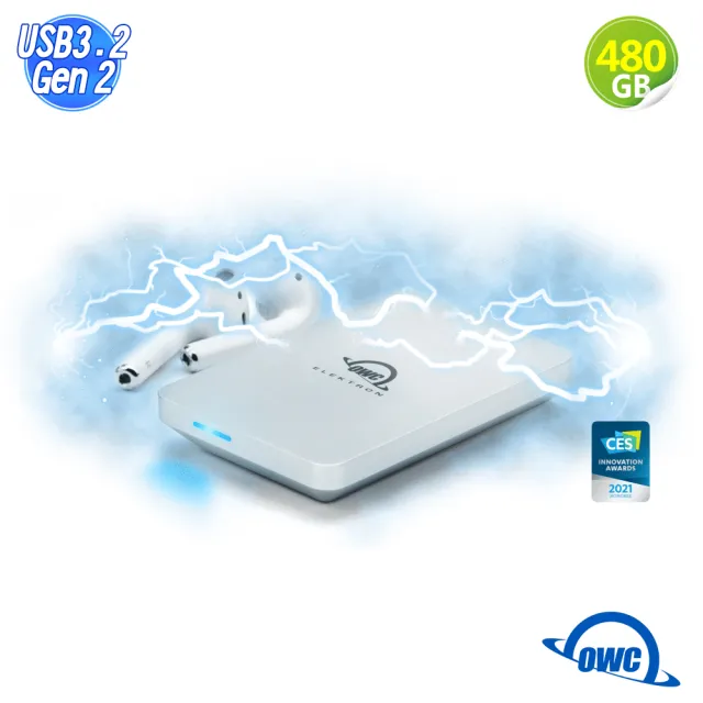 【OWC】Envoy Pro Elektron - 480GB(最堅固的微型 USB-C 隨身碟M.2 2242 SSD 金屬外殼IP67防水防塵)