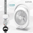 【KINYO】充插兩用６吋USB風扇DC扇/循環扇桌扇立扇 風罩易拆洗-2入組(UF-890)