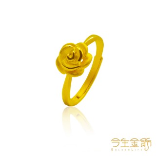 【今生金飾】漫之玫麗戒(黃金戒指 網路獨賣)