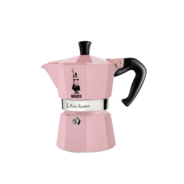 【Bialetti 比亞樂堤】經典摩卡壺MOKA-3杯份-珍珠粉(義式濃縮/百年咖啡壺/原廠保固2年)