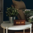 LED聲控/觸控木紋鬧鐘 電子鐘 時鐘