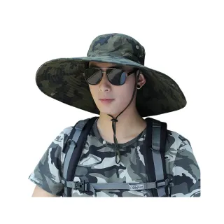 【Osun】男迷彩大帽緣漁夫帽透氣太陽帽折疊遮陽帽戶外登山釣魚(顏色任選/CE339)