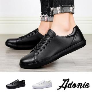 【Adonis】真皮休閒鞋/全真皮頭層牛皮經典舒適休閒板鞋-男鞋(2色任選)