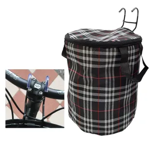 【DIBOTE 迪伯特】自行車用寵物袋/前置物袋(格紋/黑色/米格)