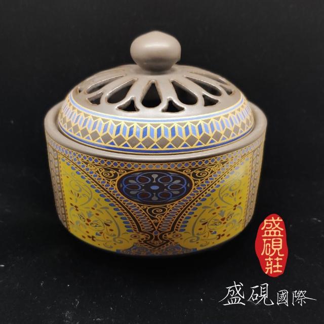 【盛硯莊佛教文物】清宮彩繪御用香爐(最尊貴的藝術造型)