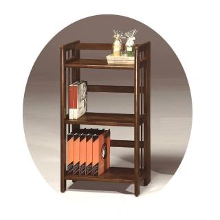 【ONE 生活】新伊爾實木摺合書架(胡桃色/免組裝書架)