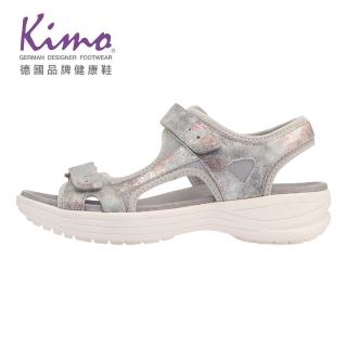 【Kimo】金金屬質感山羊皮魔鬼氈涼鞋 女鞋(霧面銀 KBASF150062)