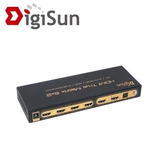 【DigiSun 得揚】AH262P 4K HDMI 六進二出矩陣切換器+音訊擷取器