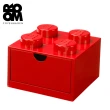 【Room Copenhagen】樂高 LEGO 樂高桌上型四凸抽屜收納箱-紅色(40201730)