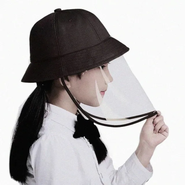 【MGSHOP】可拆式防飛沫面罩帽漁夫帽遮陽帽(親子款/可拆式)
