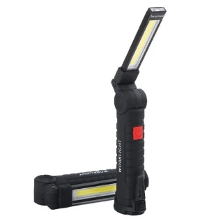 COB 摺疊/磁吸工作燈/USB充應急燈/手電筒 電(五段可調)