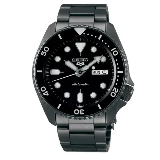 【SEIKO 精工】5 Sports系列鋼帶水鬼機械錶-黑(SRPD65K1/4R36-07G0SD)