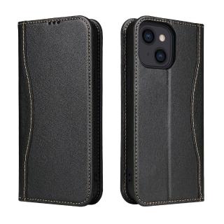 【Fierre Shann】iPhone 13 mini 5.4吋 磁吸側掀新西槍系列手工真皮皮套