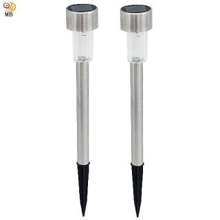 【月陽】超值2入小鋼釘太陽能充電式自動光控LED庭園燈草坪燈(5016D2)