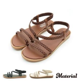 【Material瑪特麗歐】【全尺碼23-27】女鞋 涼鞋 MIT編織細帶鬆緊涼鞋 T1062(涼鞋)